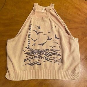 Anthropologie Pilcro Beige Knit Tank